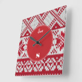 Horloge Carrée Noël confit (Angle)