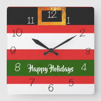Horloge Carrée Noël Père Noël