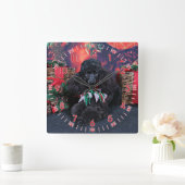 Horloge Carrée Noël - Toby - Poodle (Maison)