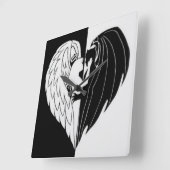 Horloge Carrée noir (Angle)