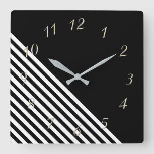 Horloge Carrée Noir et