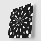 Horloge Carrée Noir et blanc (Angle)