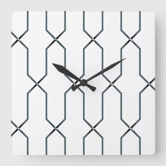 Horloge Carrée Noir et blanc (Recto)