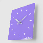 Horloge Carrée nom de couleur Jacaranda violet (Angle)