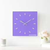 Horloge Carrée nom de couleur Jacaranda violet (Maison)