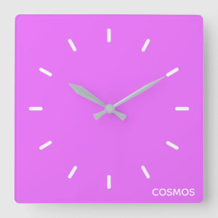 Horloge Carrée nom de couleur violet cosmos
