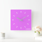 Horloge Carrée nom de couleur violet cosmos (Maison)