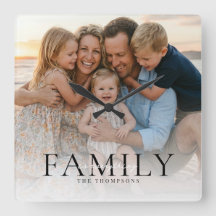 Nom de famille de typographie moderne Cadeau photo