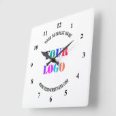 Horloge Carrée Nom de logo personnalisé Site Web Promotionnel Per (Angle)