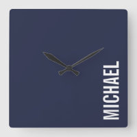 Nom personnalisé bleu marine moderne minimaliste