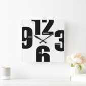 Horloge Carrée Nombre surdimensionné (Maison)