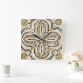 Horloge Carrée Non-Embellished Batik Square III (Maison)