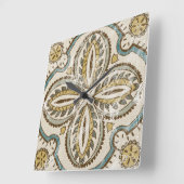 Horloge Carrée Non-Embellished Batik Square III (Angle)