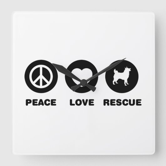 Horloge Carrée Norvégien Elkhound (Recto)