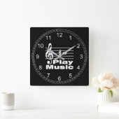 Horloge Carrée Notation musicale B Sharp (Maison)