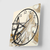 Horloge Carrée Note musicale élégante (Angle)