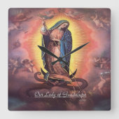 Horloge Carrée Notre-Dame de Guadalupe Rév 12 (Recto)