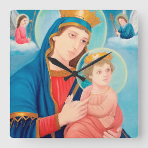 Horloge Carrée Notre-Dame de Perpétuel aide catholique