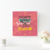 Horloge Carrée N'oubliez pas de passer un bon moment (Maison)