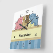 Horloge Carrée Nourriture pour bébés animaux (Angle)