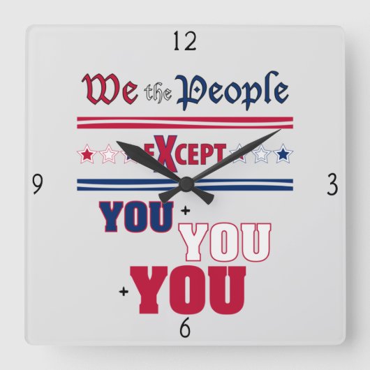 Horloge Carrée Nous le peuple (Recto)