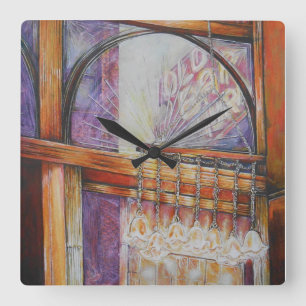 Horloge Carrée Nous sommes tous des papillons volant autour de la