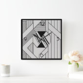 Horloge Carrée Nouveau style Art déco (Maison)
