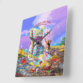 Horloge Carrée Nouvel An assyrien (Angle)