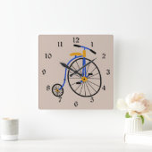 Horloge Carrée Novelty Vieux Moke Blue (Maison)