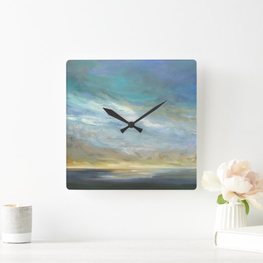 Horloge Carrée Nuages côtiers (Maison)