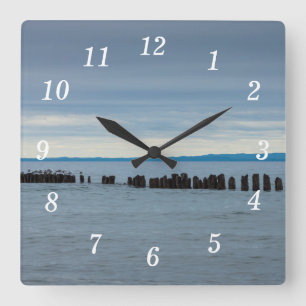 Horloge Carrée Nuageux À L'Horloge Murale De Whitefish Bay