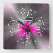 Horloge Carrée Nuances de pourpre (Recto)