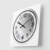 Horloge Carrée Numéro standard simple face ombragée (Angle)