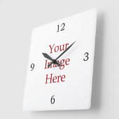 Horloge Carrée Numéros Créez votre propre (Angle)