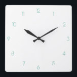 Horloge Carrée Numéros de verrouillage personnalisés<br><div class="desc">Wall Clock Numbers customizable to your specifics.</div>