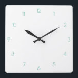 Horloge Carrée Numéros de verrouillage personnalisés<br><div class="desc">Wall Clock Numbers customizable to your specifics.</div>
