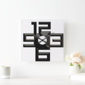 Horloge Carrée Numéros modernes (Maison)