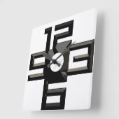 Horloge Carrée Numéros modernes (Angle)