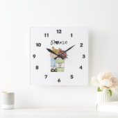 Horloge Carrée Nurses Serving (Maison)