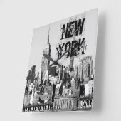 Horloge Carrée NYC Skyline II (Angle)