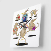 Horloge Carrée NZ Music Kiwi (Angle)