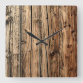 Horloge Carrée Oak wood clock (Recto)