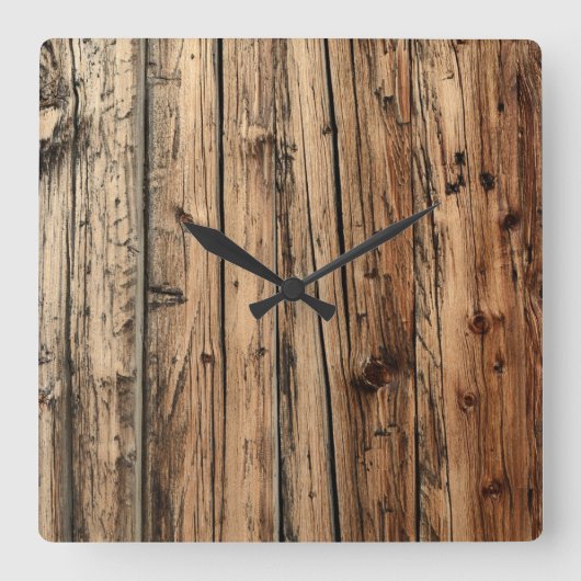 Horloge Carrée Oak wood clock (Recto)
