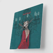 Horloge Carrée objet_19_une femme_2 (Angle)