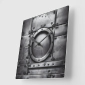 Horloge Carrée objet en acier (Angle)