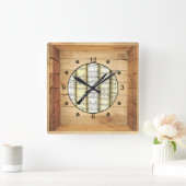 Horloge Carrée Oboe ~ 3 Dimensional ~ Folk Art Box ~ ~ (Maison)
