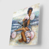 Horloge Carrée Obsédés par la conquête de l'impossible (Angle)