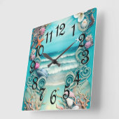 Horloge Carrée Ocean Breeze (Angle)