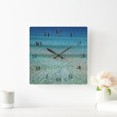 Horloge Carrée Ocean Waves Acrylique Wall Clock (Maison)