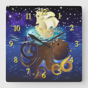 Horloge Carrée Octopus Huge et Caravella
